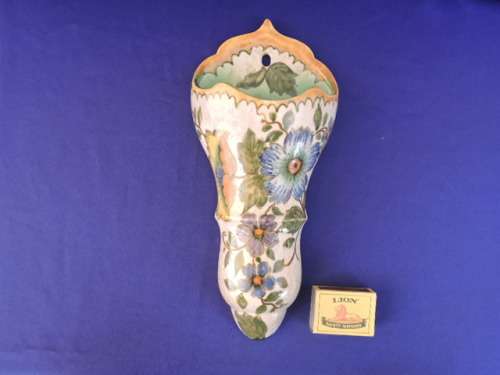 Rare Large Dutch Holland Gouda wall pocket vase